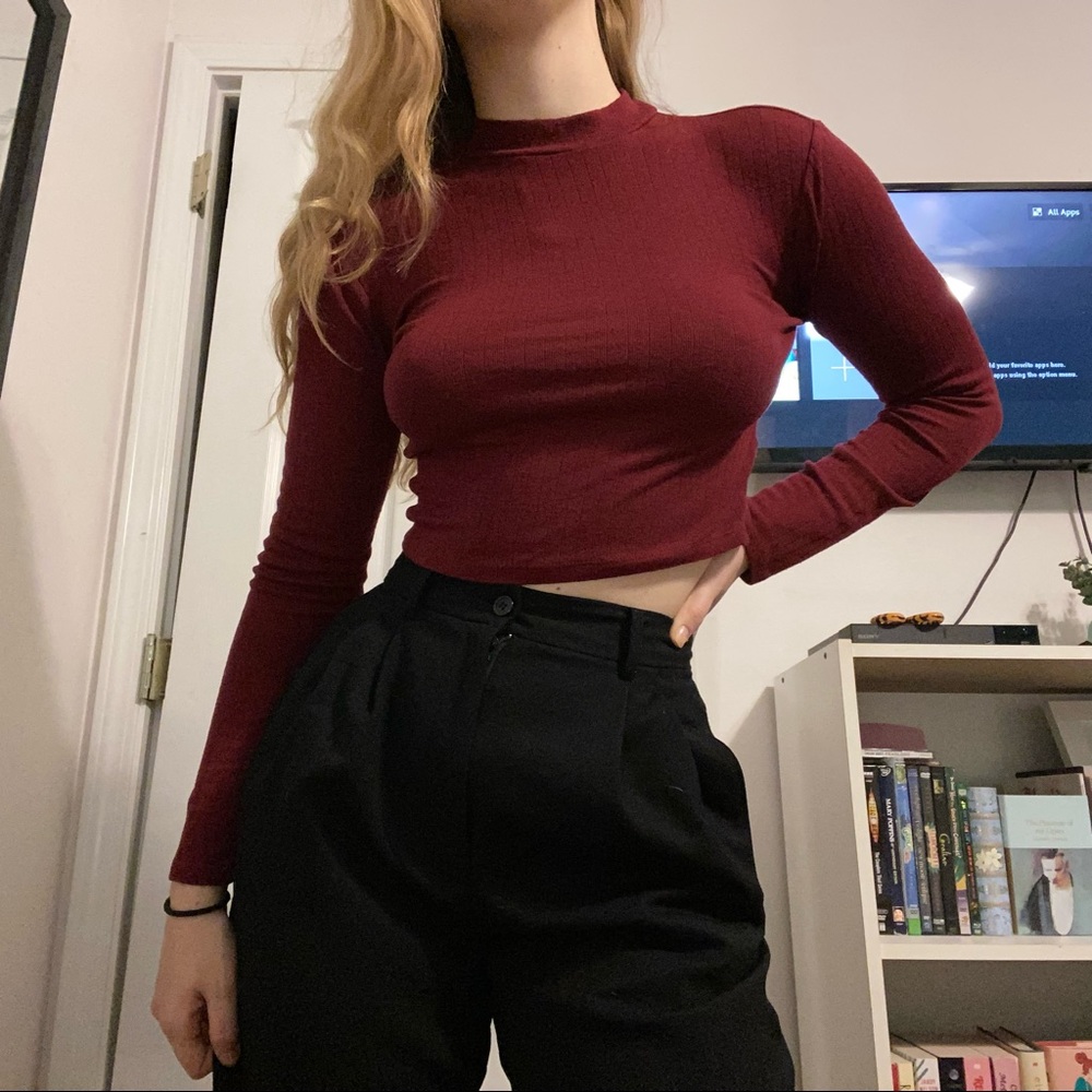 Mock Neck Forever 21 Crop Top